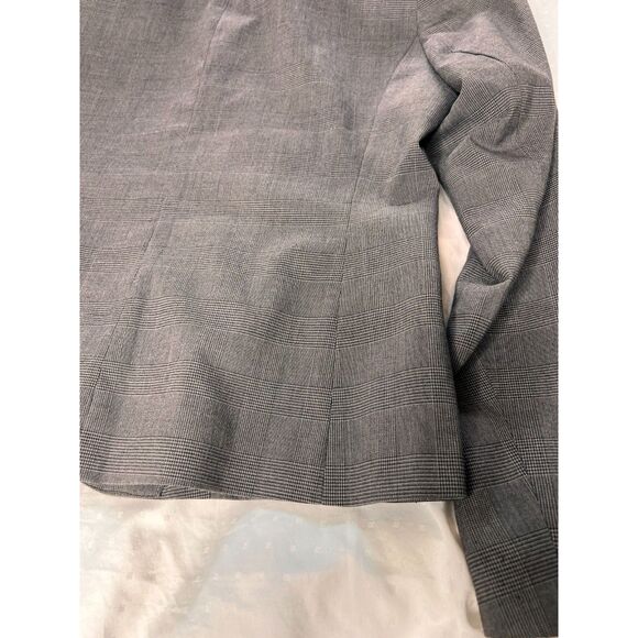Van Heusen Stretch Women's Blazer Gray Plaid 5 Button Lined Size Small - Picture 6 of 10